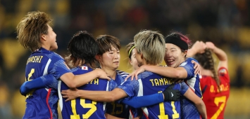 فرحة لاعبات اليابان بالفوز على اسبانيا في مونديال السيدات (Getty) ون ون winwin