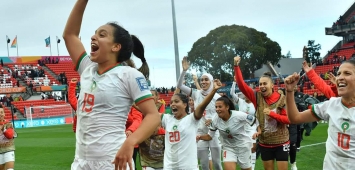فرحة لاعبات المغرب بأول فوز مونديالي (Facebook-ENMAROCofficiel)
