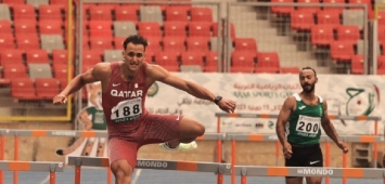 العداء القطري باسم حميدة الفائز بالميدالية الذهبية في دورة الألعاب العربية (twitter/ QNA_Sports) ون ون winwin 