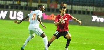 محمود حمادة لاعب فاركو بقميص منتخب مصر في مواجهة النيجر (Twitter/pharcoclub) وين وين winwin