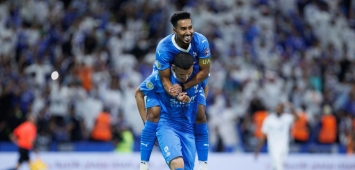 فرحة لاعبا الهلال عبدالله الحمدان وسالم الدوسري بعد التأهل للنهائي (Getty)