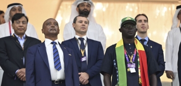 أرشيفية | باتريس موتسيبي وأوغستين سنغور من كأس العالم قطر 2022 (Getty)