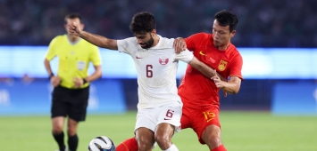 من مواجهة منتخبي قطر والصين في الألعاب الآسيوية هانغتشو 2022 (Getty) ون ون winwin