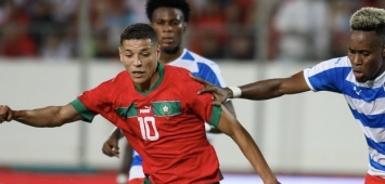 أمين حارث من مباراة المغرب وليبيريا بتصفيات كأس أمم أفريقيا 2023 (X/@EnMaroc)