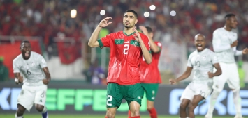 من مباراة المغرب وجنوب أفريقيا في دور الـ 16 لكأس أمم أفريقيا 2024 (X / caf_online_AR)