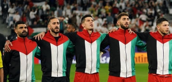 لاعبو منتخب فلسطين من مباراة إيران بكأس آسيا 2023 (X/@vsrsus) 
