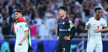 سون هيونغ مين حزين بعد خسارة كوريا الجنوبية أمام الأردن في نصف نهائي كأس آسيا 2024 ون ون winwin