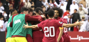 فرحة لاعبي المنتخب القطري بعد الفوز على الكويت بثلاثية نظيفة (X/QFA) ون ون winwin