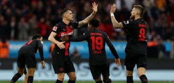 ليفركوزن يفوز في الوقت القاتل على هوفنهايم 2-1 في مسابقة الدوري الألماني 2023/2024 ون ون winwin - (Reuters)