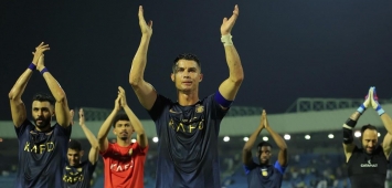 كريستيانو رونالدو يحتفل مع نجوم النصر بالفوز على الخليج في الدوري السعودي (Instgram/cristiano) ون ون winwin