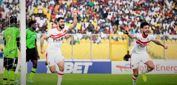 من مباراة الزمالك المصري ودريمز الغاني في إياب نصف نهائي كأس الكونفيدرالية (X / ZSCOfficial)