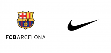 شعار برشلونة وشركة نايكي الراعي الرئيسي للقميص (X: hypebeast)
