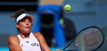 نجمة التنس المصرية ميار شريف من مباراتها أمام إيلينا ريباكينا في بطولة مدريد المفتوحة للتنس 2024 ون ون winwin
