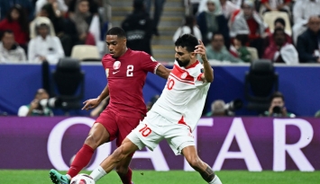صراعات ثنائية عديدة ميزت مباراة قطر ولبنان (Getty)
