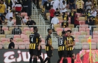 فرحة لاعبي الاتحاد بهدف رومارينيو في شباك الفيصلي (SPL)