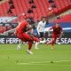 روميلو لوكاكو يسجل من علامة الجزاء في مباراة إنجلترا وبلجيكا بدوري الأمم الأوروبية