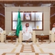 الأمير بن سلمان ولي العهد السعودي يتوسط رئيس الاتحاد (يمينا) ووزير الرياضة (شمالا) خلال استقباله بعثة المنتخب الأول (twitter/SaudiNT) ون ون winwin