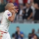 التونسي وهبي الخزري يحتفل بهدفه في مرمى فرنسا بكأس العالم 2022 (Getty) ون ون winwin