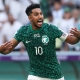 السعودي سالم الدوسري يحتفل بهدف في مباراة الأرجنتين بكأس العالم 2022 ون ون winwin