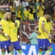 منتخب البرازيل يحتفل بالفوز على كوريا الجنوبية والتأهل إلى ربع نهائي كأس العالم (Getty/غيتي) ون ون winwin