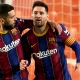 أرشيفية - جوردي ألبا وميسي يحتفلان بهدف لبرشلونة في مباراة خلال موسم 2020-2021 (Getty) وين وين winwin