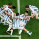 فرحة لاعبي منتخب الأرجنتين مباشرة بعد التتويج بلقب مونديال قطر 2022 (Getty) ون ون win win