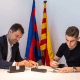 فيرمين لوبيز خلال مراسم تجديد عقده مع برشلونة(Twitter/FC Barcelona)