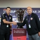 الإسباني ماركيز لوبيز مدرب منتخب قطر (يمينًا) رفقة المغربي الحسين عموتة مدرب منتخب الأردن قبل نهائي كأس آسيا 2024 (Getty) ون ون winwin